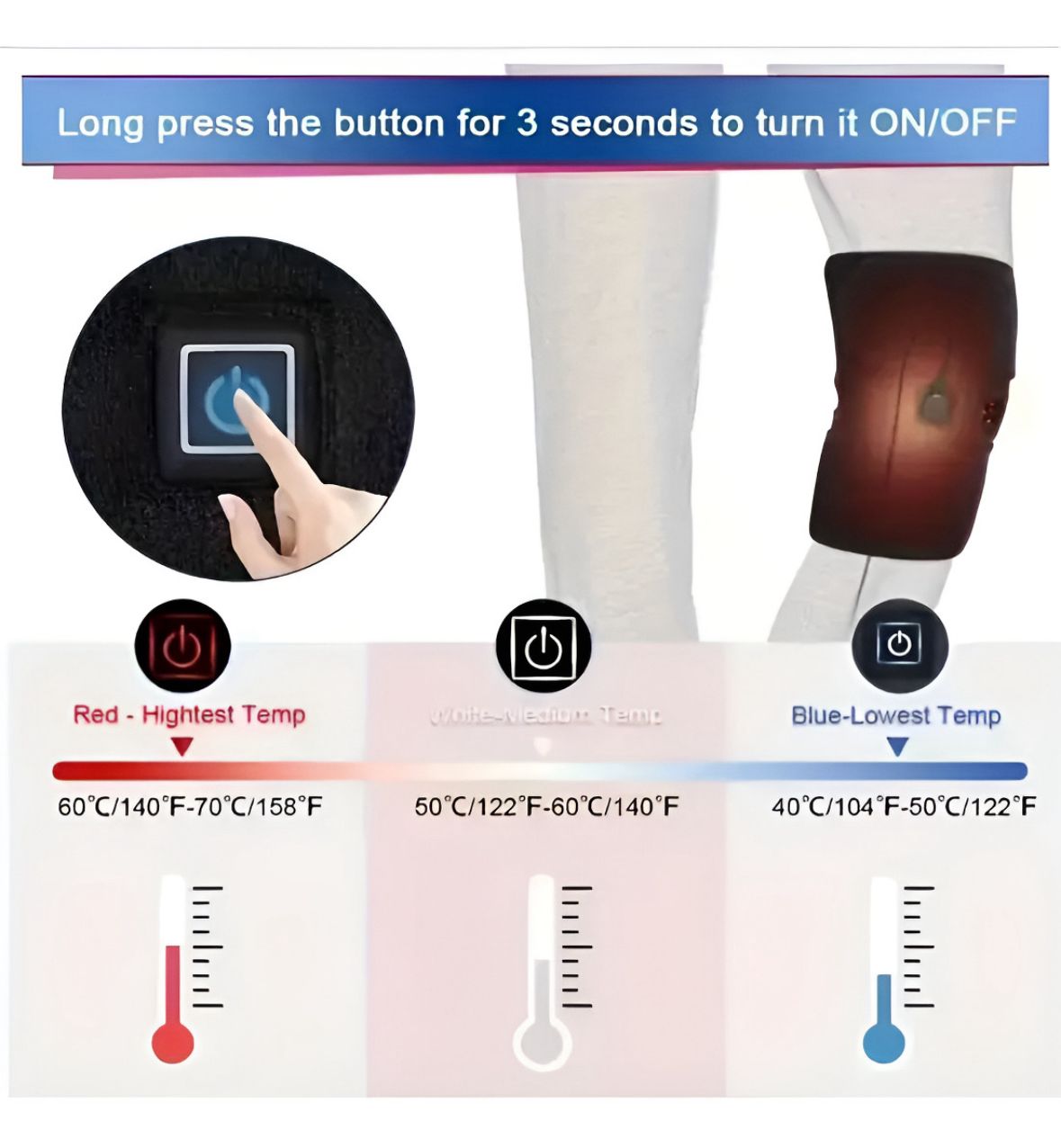 Masajeador de rodillas con calor