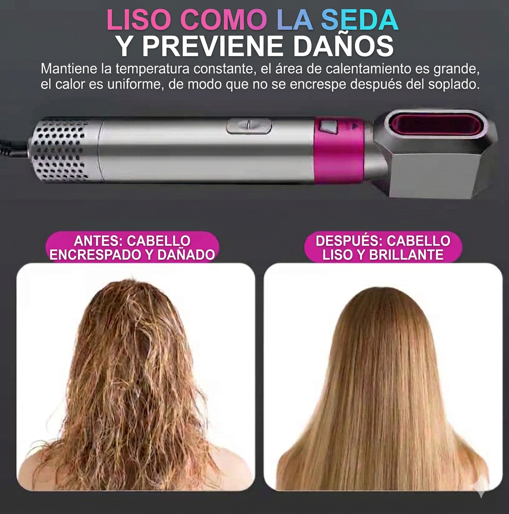Cepillo Multiuso Rizador Secador 5 En 1