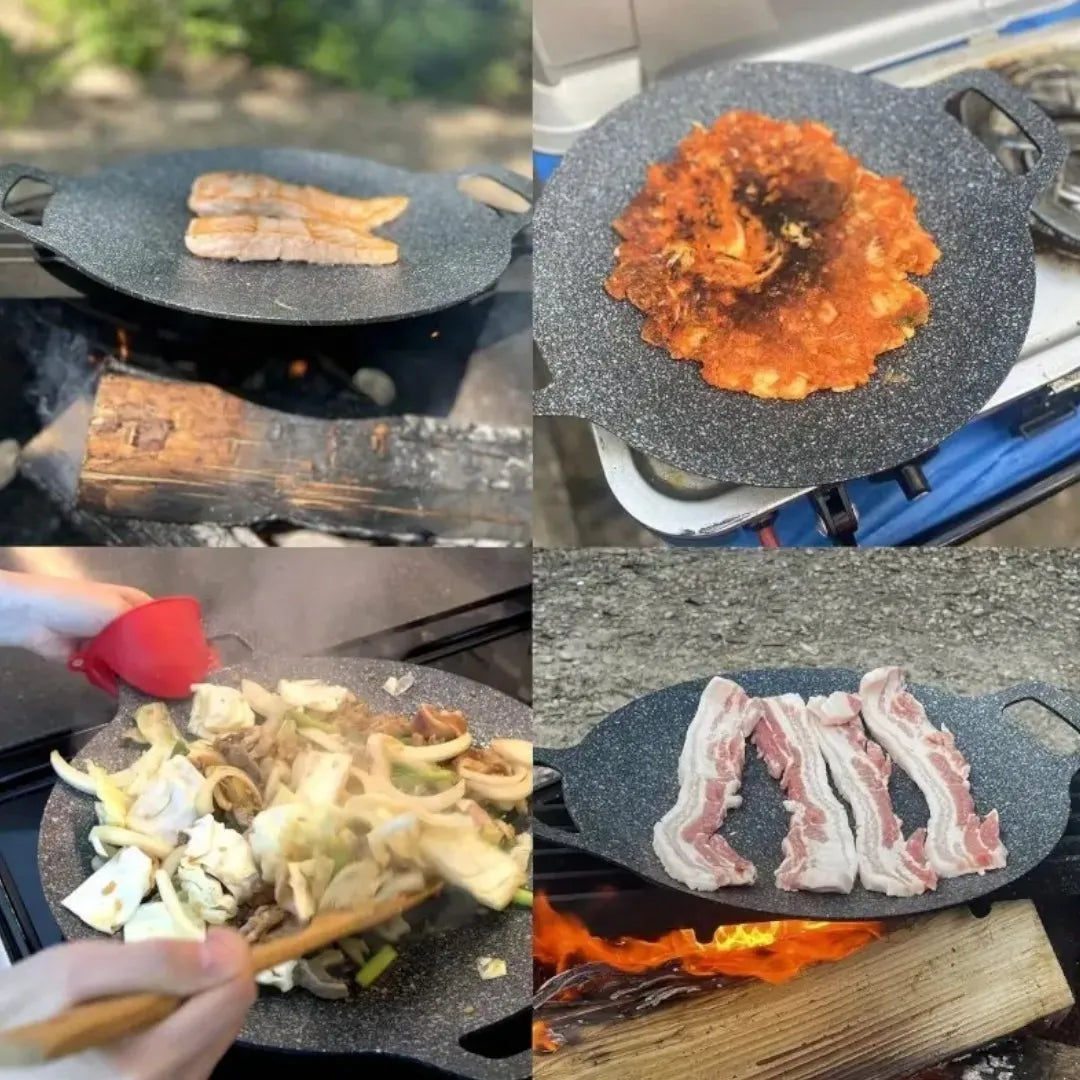 Plancha Coreana antiadherente asado de disco